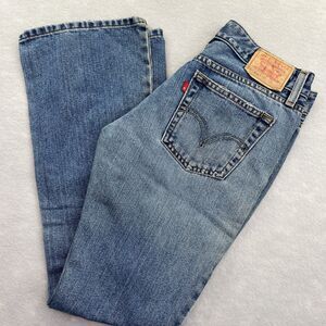 Levis Jeans Womens 7 L Blue 518 Superlow Bootcut Medium Wash Y2K Denim Vintage